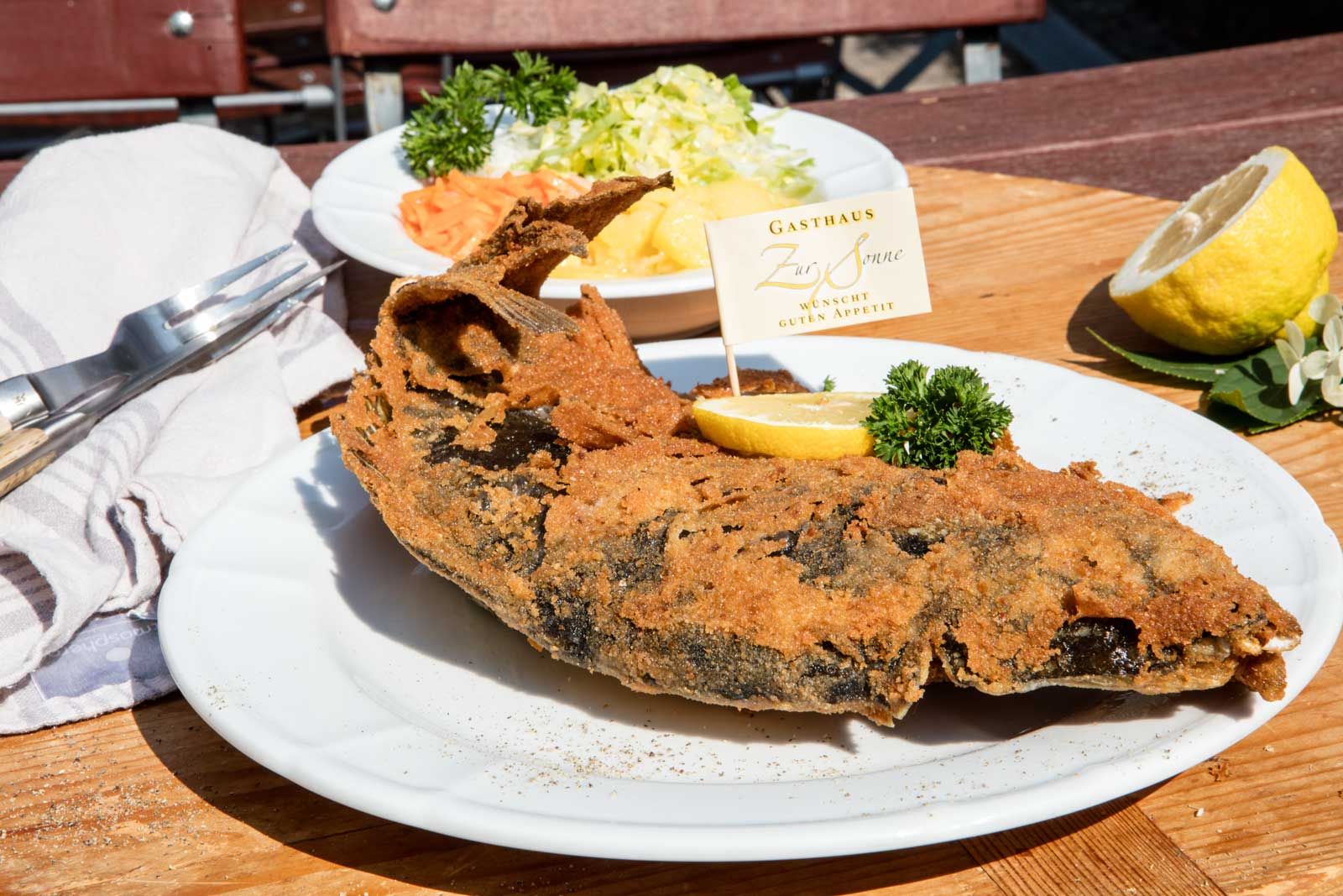 Gasthaus Zur Sonne, Lonnerstadt, frischer Karpfen