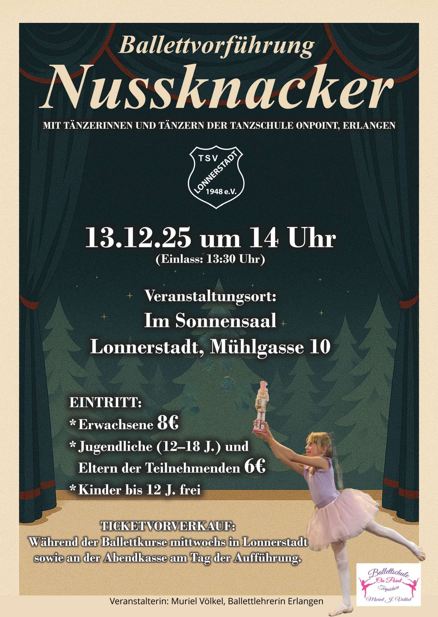 Ballettvorführung Nussknacker im Sonnensaal