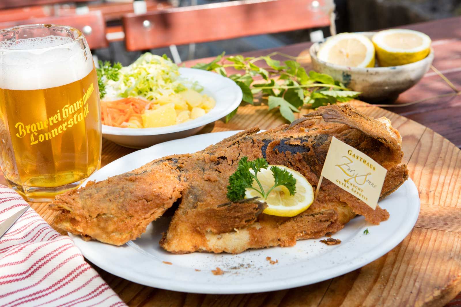 Gasthaus Zur Sonne, Lonnerstadt, frischer Karpfen